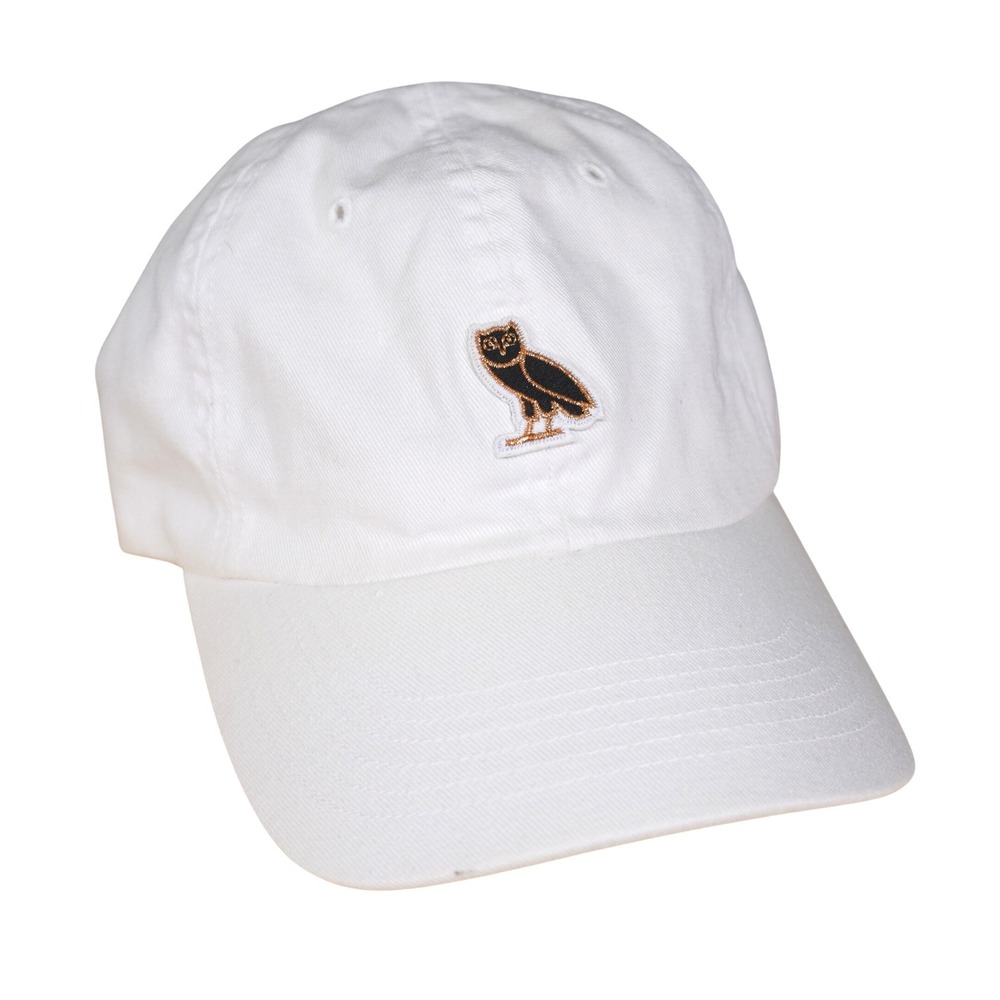 Drake OVO October's Very Own Hat White Owl Logo Baseball Strapback Dad Cap